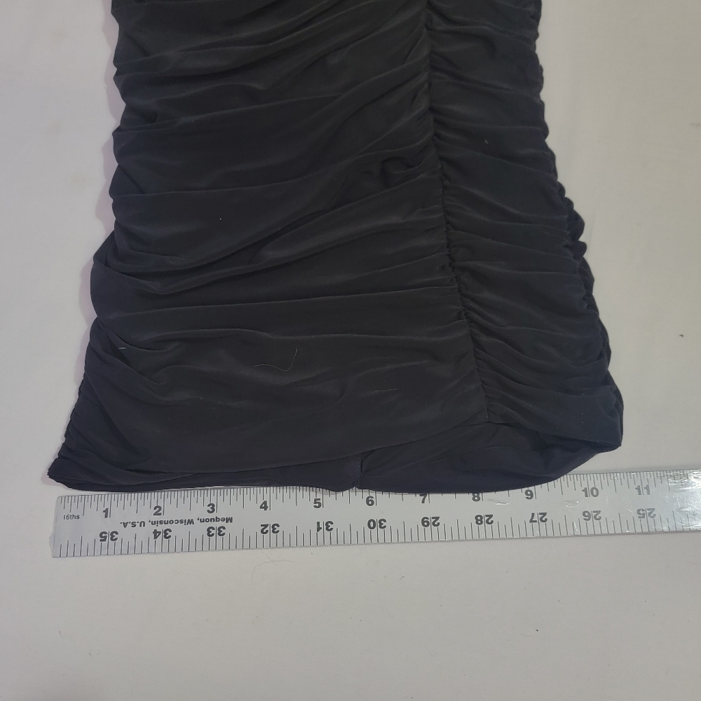 naked wardrobe Black Ruched Midi Skirt - Picture 3 of 11